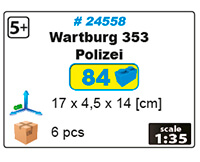 Voiture de police WARTBURG 353 POLIZEI